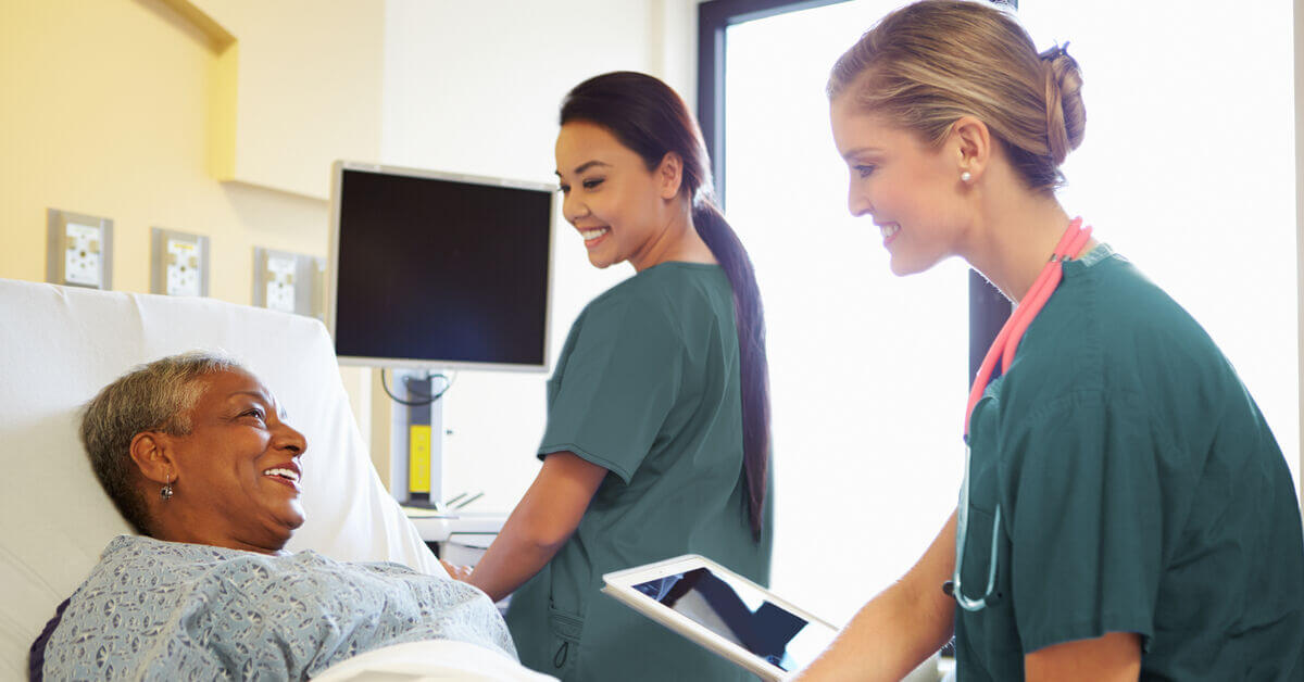 nurses with a patient